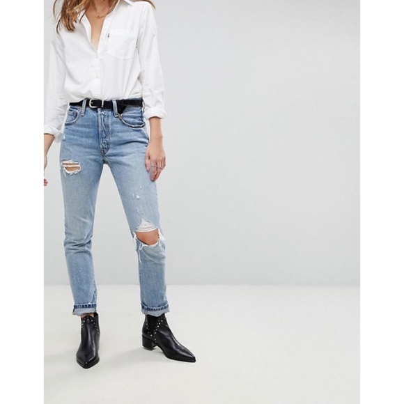 Levi's Denim - NWT Levi's 501 Skinny High Rise Distressed Button